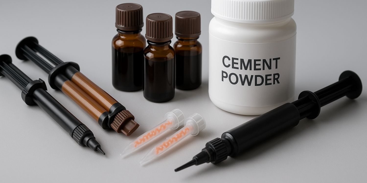 Cemento dental definitivo para la fijación de puentes y coronas